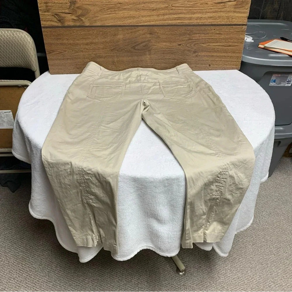 Tribal tan size 12 cropped pants zippers on the backs of the legs real pockets - Picture 5 of 8